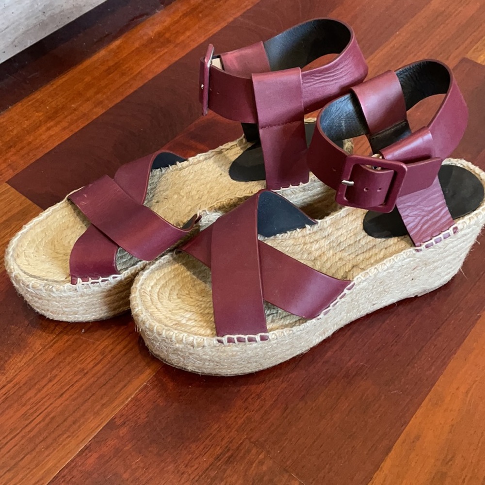 Celine platform espadrille sandal wedges